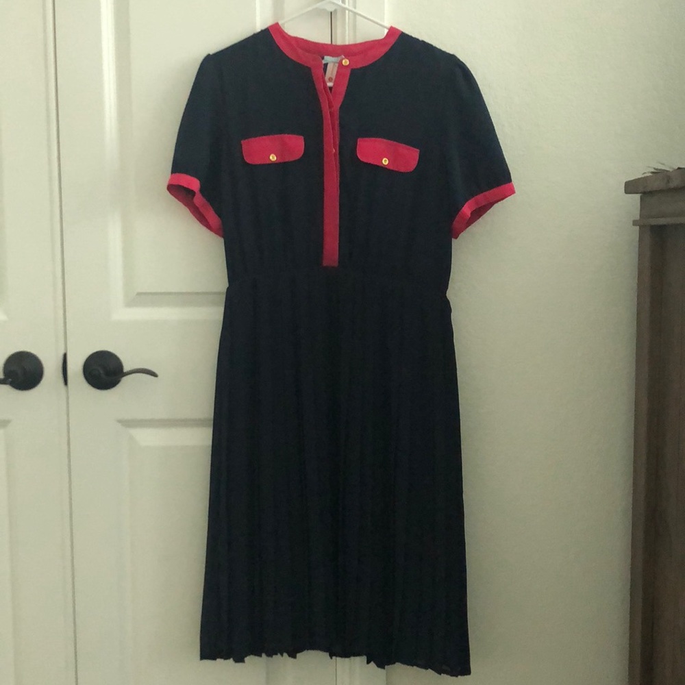 Downeast Navy and Pink Dress